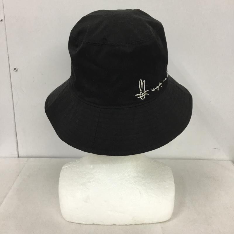 ポールスミス Paul Smith 帽子 ハット 220-5 HT 3P うさぎ コットン FREE ロゴ、文字 黒 / ブラック /  レディース USED 古着 中古 10145455