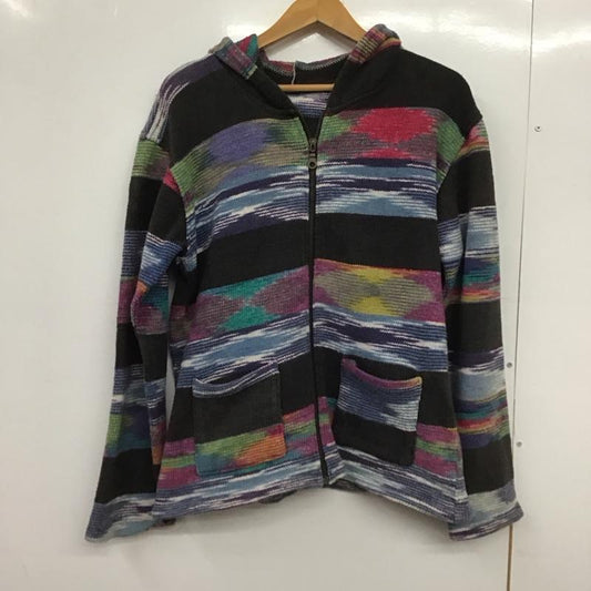 古着 USED パーカー 長袖 ジップアップパーカー 長袖パーカー カジュアルジャケット プリント マルチカラー / マルチカラー /  メンズ USED 古着 中古 10148822