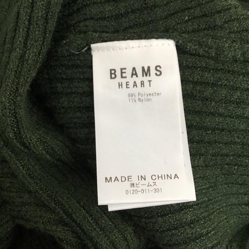 ビームス ハート BEAMS HEART ワンピース ロングスカート 長袖ニットワンピース ロングワンピース リブニット 無地 カーキ / カーキ /  レディース USED 古着 中古 10117481
