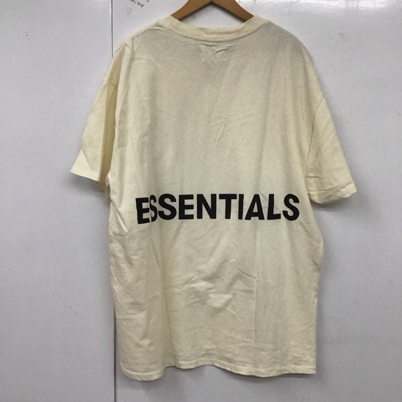 エッセンシャルズ ESSENTIALS Tシャツ 半袖 M ロゴ、文字 アイボリー / アイボリー /  メンズ USED 古着 中古 10128689