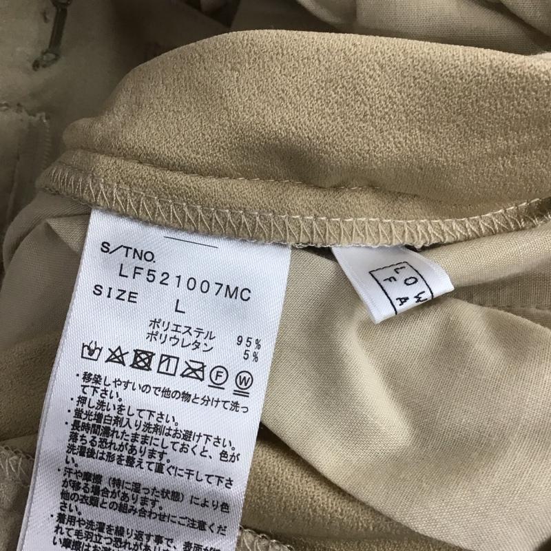 ローリーズファーム LOWRYS FARM パンツ スラックス LF521007MC フロントスリット フレアパンツ L 無地 ベージュ / ベージュ /  レディース USED 古着 中古 10108164