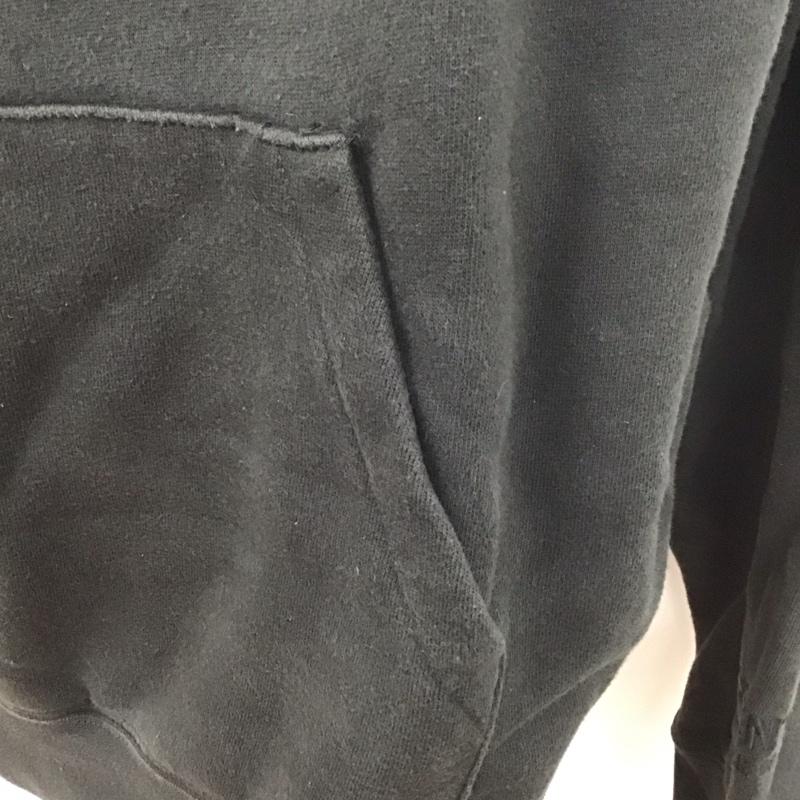 エッセンシャル ESSENTIEL パーカー 長袖 フーディ XL 無地 X プリント 黒 / ブラック /  メンズ USED 古着 中古 10106286