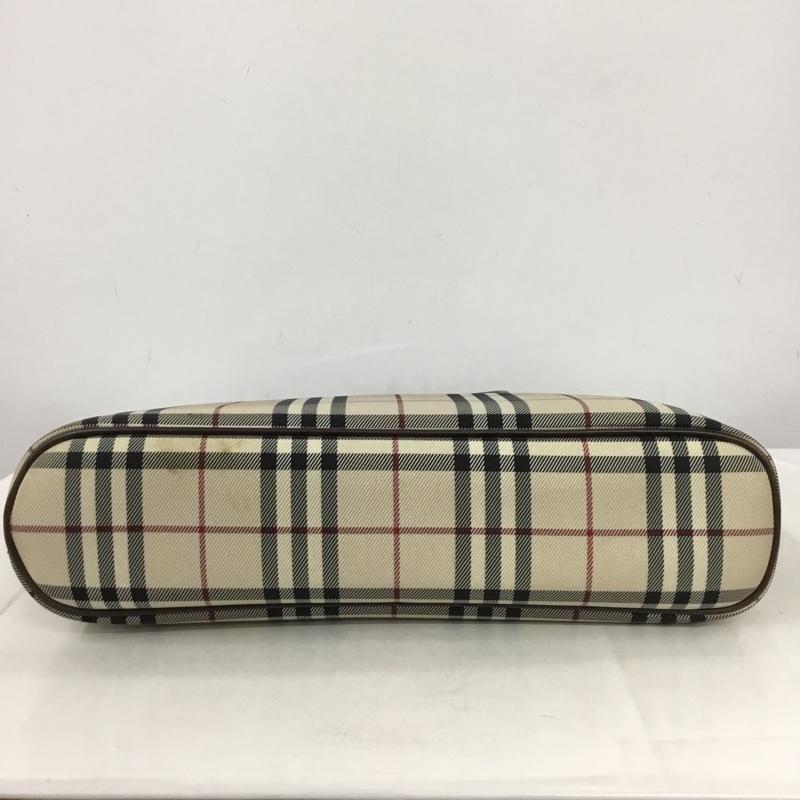 バーバリー BURBERRY ハンドバッグ ハンドバッグ ノバチェック チェック ベージュ / ベージュ / X ダークブラウン / ダークブラウン /  レディース USED 古着 中古 10145489
