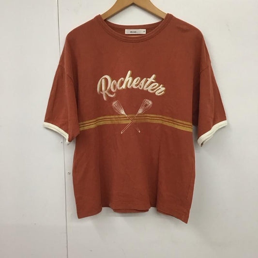 ニコアンド niko and... Tシャツ 半袖 M プリント 茶 / ブラウン /  レディース USED 古着 中古 10131849