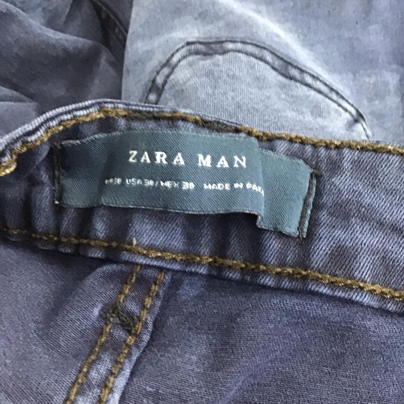 ザラメン ZARA MAN パンツ デニム、ジーンズ デニムパンツ スリムパンツ カジュアルパンツ ストレッチパンツ 38 無地 紺 / ネイビー /  メンズ USED 古着 中古 10143693