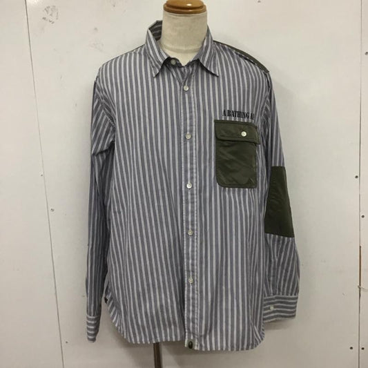 アベイシングエイプ A BATHING APE シャツ、ブラウス 長袖 長袖シャツ カラーシャツ ポケットシャツ 長袖カットソー ストライプシャツ XXL ストライプ マルチカラー / マルチカラー /  メンズ USED 古着 中古 10124705