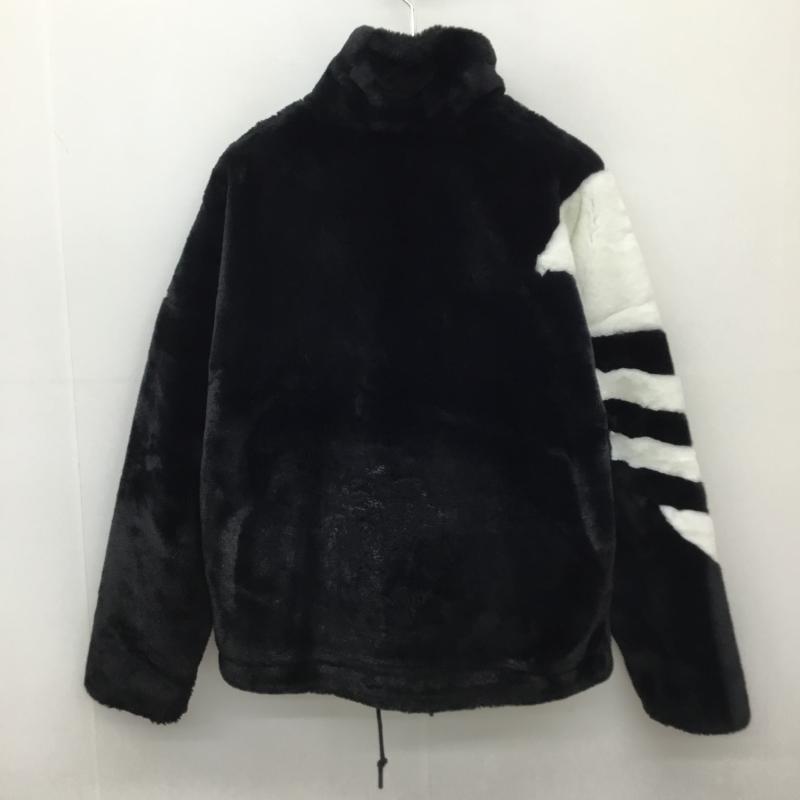 アディダス adidas ジャケット、上着 ジャケット、ブレザー HR3483 ファー　トラックジャケット L ロゴ、文字 白 / ホワイト / X 黒 / ブラック /  メンズ USED 古着 中古 10136403