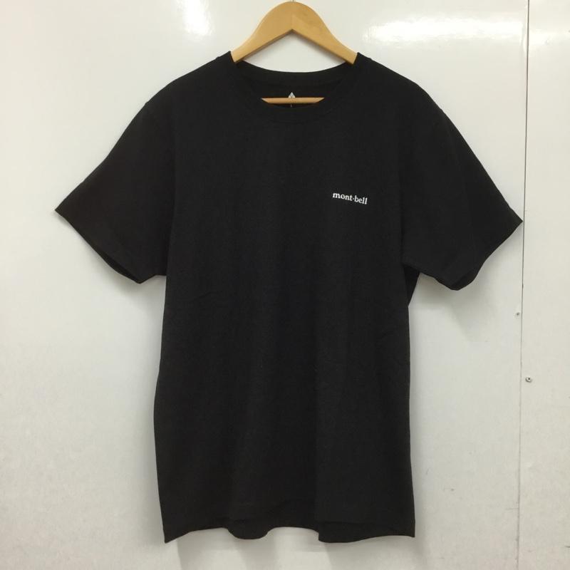 モンベル mont-bell Tシャツ 半袖 2104591 ペアスキンコットン T 切リ絵 森の集い L ロゴ、文字 X プリント 黒 / ブラック /  メンズ USED 古着 中古 10135045