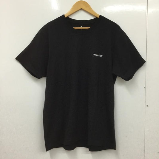 モンベル mont-bell Tシャツ 半袖 2104591 ペアスキンコットン T 切リ絵 森の集い L ロゴ、文字 X プリント 黒 / ブラック /  メンズ USED 古着 中古 10135045