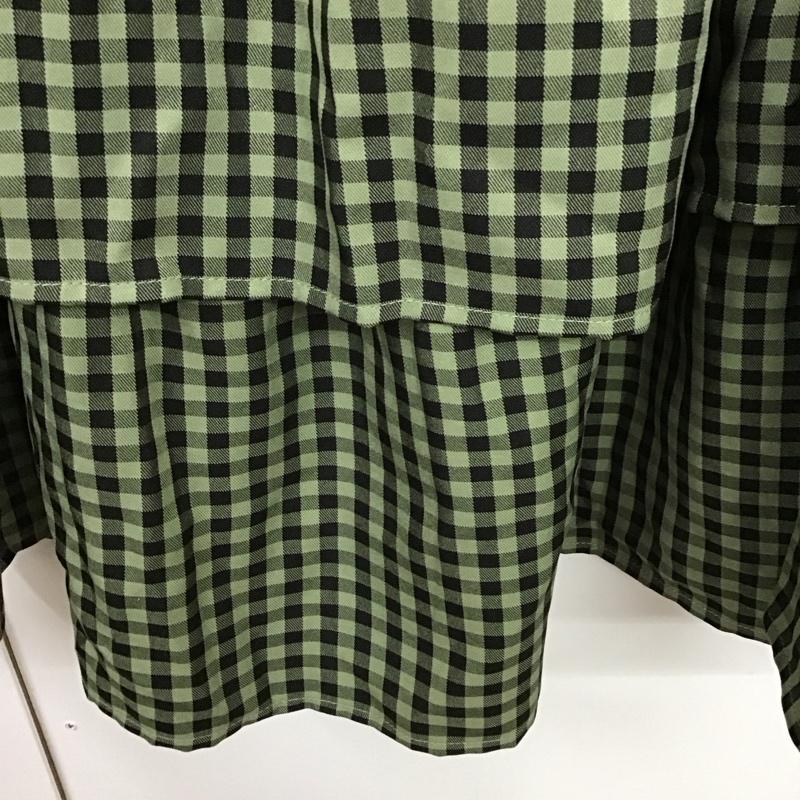 ダブルクローゼット w closet スカート ロングスカート FREE チェック 黒 / ブラック / X 緑 / グリーン /  レディース USED 古着 中古 10129624