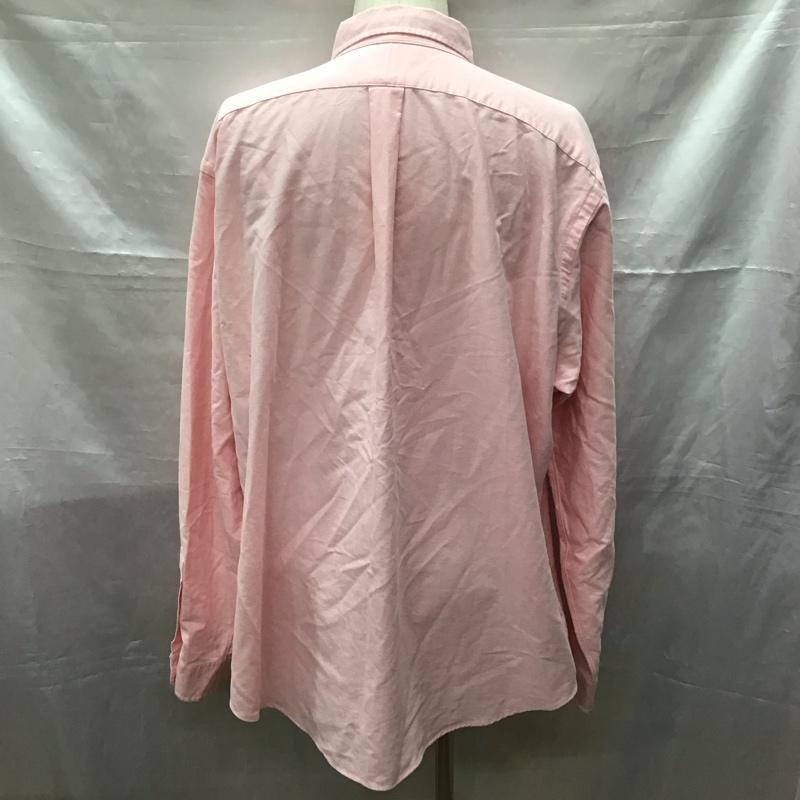 ラルフローレン RALPHLAUREN シャツ、ブラウス 長袖 長袖シャツ カラーシャツ ポケットシャツ 長袖カットソー ボタンダウンシャツ XXL ロゴ、文字 桃 / ピンク /  メンズ USED 古着 中古 10117448