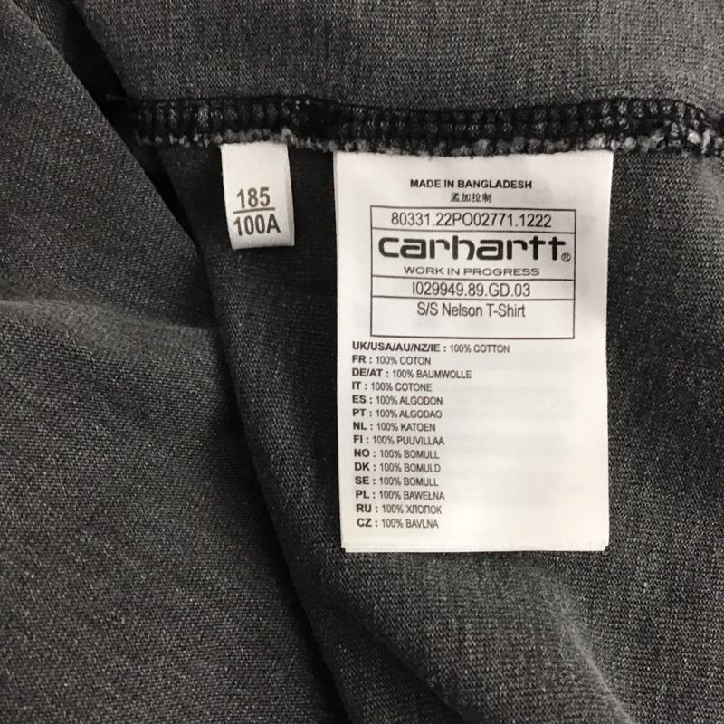カーハート Carhartt シャツ、ブラウス 半袖 XL ロゴ、文字 チャコールグレー / チャコールグレー /  メンズ USED 古着 中古 10143244