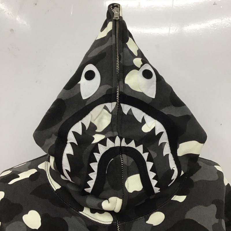 アベイシングエイプ A BATHING APE パーカー 長袖 ジップアップパーカー 長袖パーカー フード付きパーカー カモフラージュ柄・迷彩 白 / ホワイト / X 黒 / ブラック / X 灰 / グレー /  メンズ USED 古着 中古 10107440
