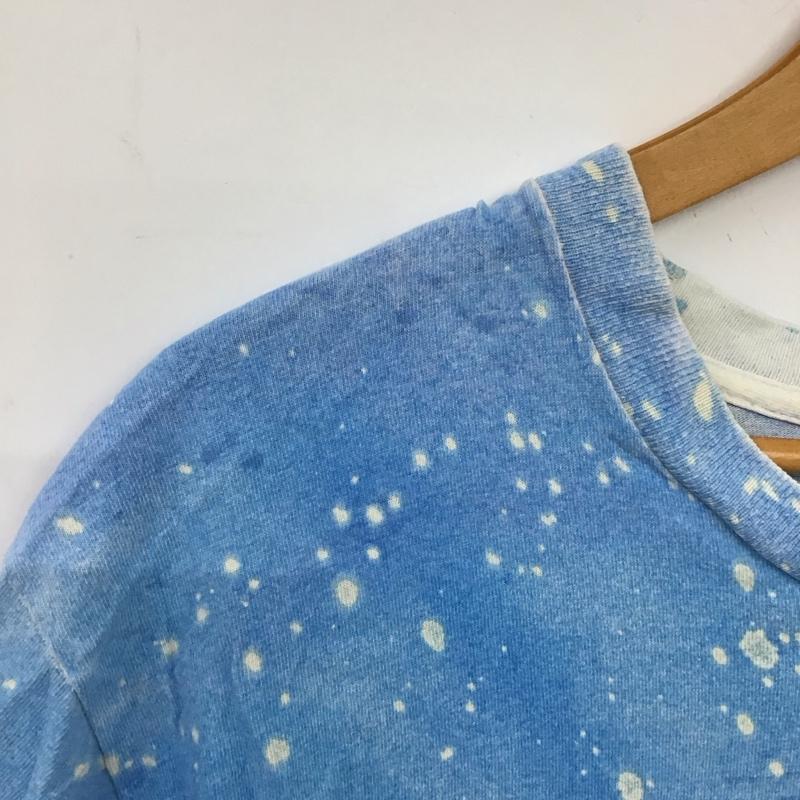 古着 USED Tシャツ 半袖 半袖カットソー プリントTシャツ クルーネックカットソー L プリント 水色 / ライトブルー /  メンズ USED 古着 中古 10147385