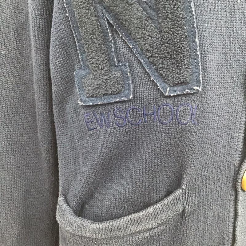 トミー TOMMY カーディガン 長袖 23-4331203-040 コットン Vネック NY M ロゴ、文字 紺 / ネイビー /  レディース USED 古着 中古 10116758