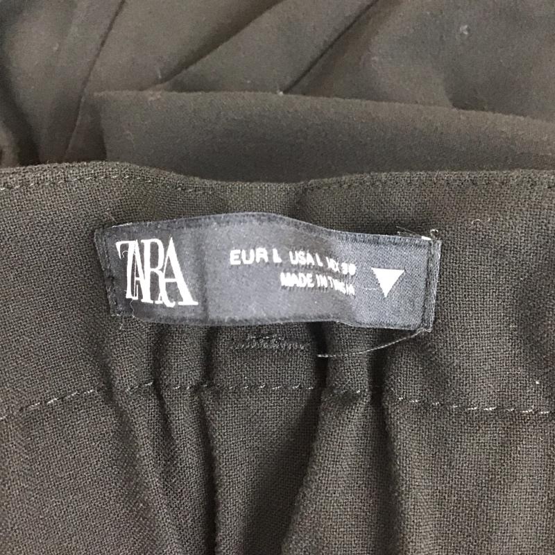 ザラ ZARA ボトムス ボトムス 8391 034 800 ワイドパンツ L 無地 黒 / ブラック /  レディース USED 古着 中古 10109734
