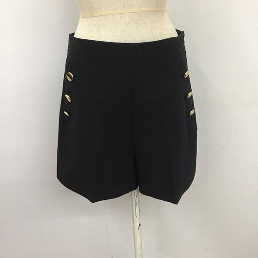 ザラ ZARA パンツ ショートパンツ 1608 032 800 ハイウエスト M 無地 黒 / ブラック /  レディース USED 古着 中古 10112981