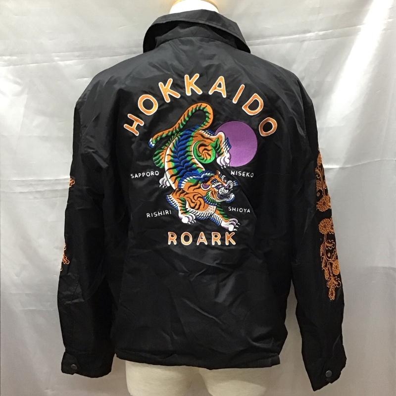 ロアーク リバイバル ROARK REVIVAL ジャケット、上着 ジャンパー、ブルゾン rjj955 ロアークリバイバルジャケット スカジャン ジップアップジャケット XL ロゴ、文字 黒 / ブラック /  メンズ USED 古着 中古 10111797