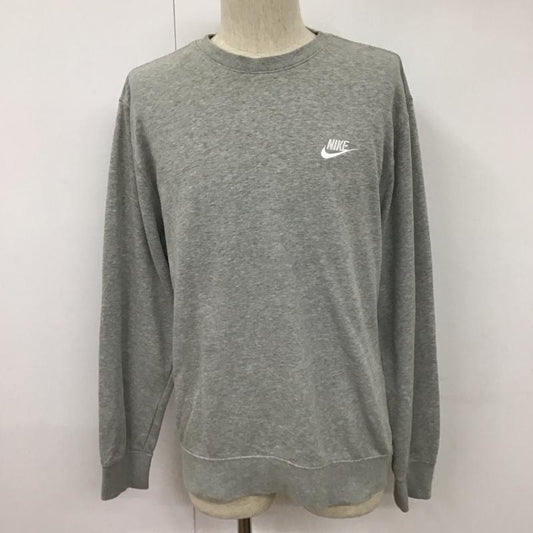 ナイキ NIKE トレーナー 長袖 BV2667-063 フレンチテリークルースウェット L 無地 灰 / グレー /  メンズ USED 古着 中古 10108084