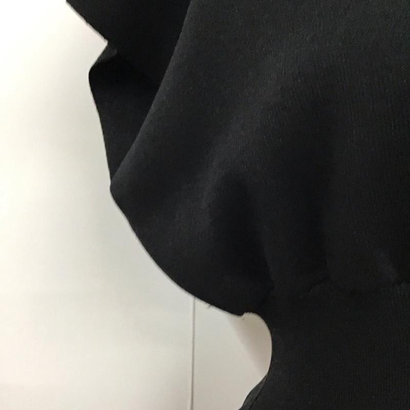 ムルーア MURUA ワンピース ミニスカート 012230301701-01 フレンチスリーブニットミニワンピース FREE 無地 黒 / ブラック /  レディース USED 古着 中古 10116217