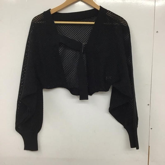 エープラストウキョウ A + TOKYO カーディガン 長袖 FREE 無地 黒 / ブラック /  レディース USED 古着 中古 10134270