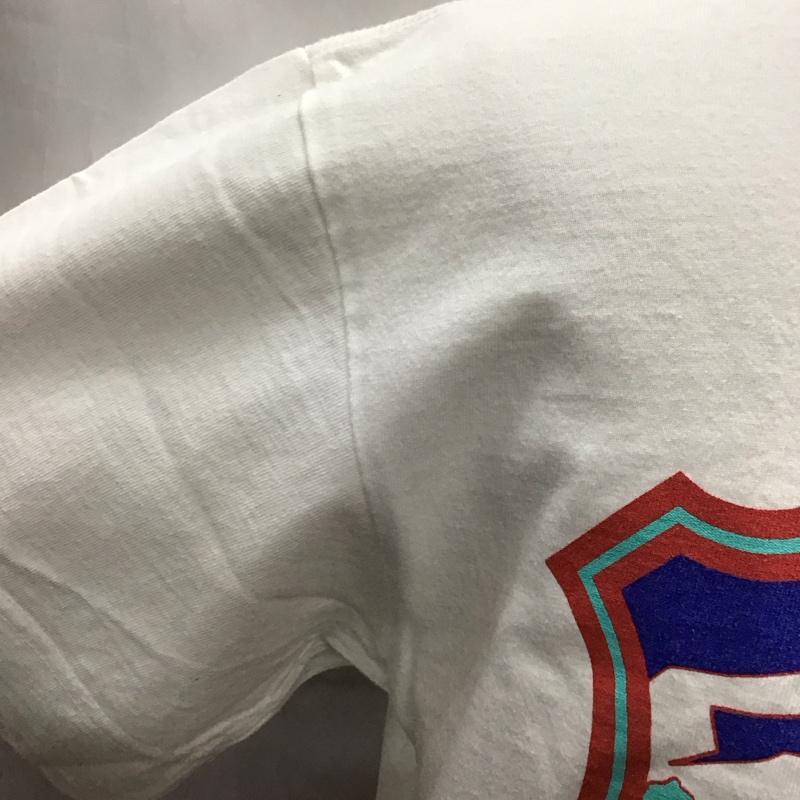 ホワイトマウンテニアリング WHITE MOUNTAINEERING Tシャツ 半袖 WM1071501 クルーネック L プリント 白 / ホワイト /  メンズ USED 古着 中古 10122609