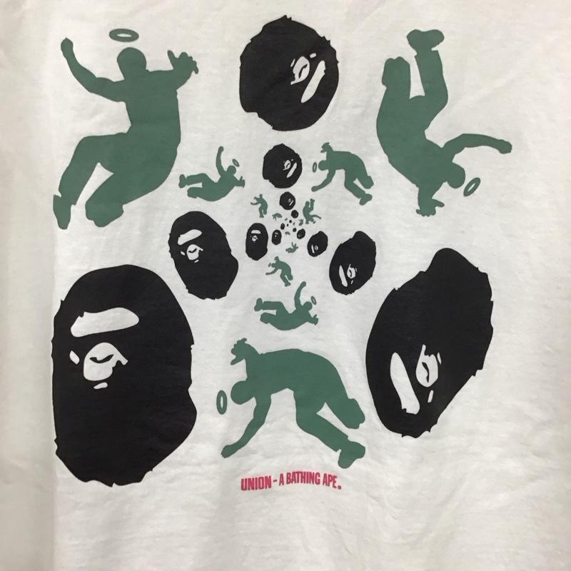 アベイシングエイプ A BATHING APE Tシャツ 半袖 L プリント 白 / ホワイト /  メンズ USED 古着 中古 10128801