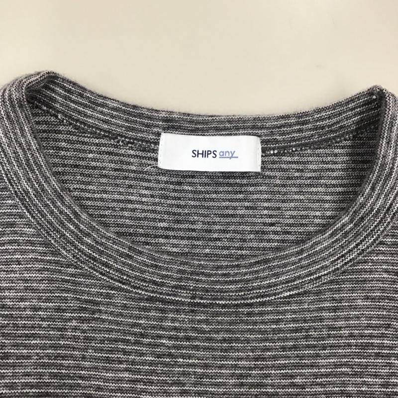 シップス SHIPS カットソー 長袖 長袖カットソー クルーネックカットソー ロングスリーブカットソー プリントTシャツ M 総柄 灰 / グレー /  メンズ USED 古着 中古 10116274