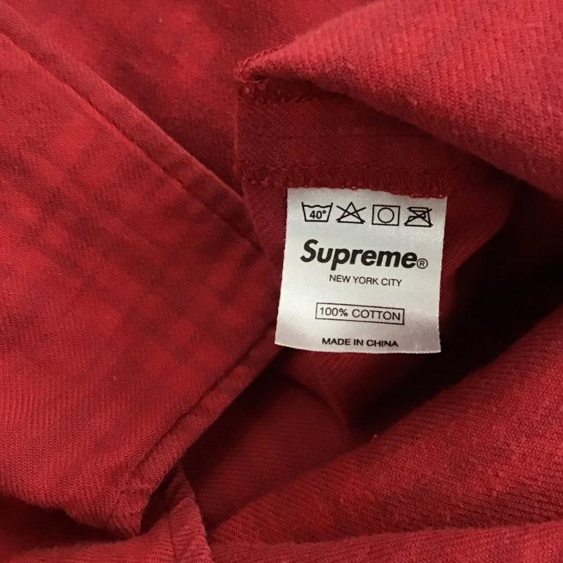 シュプリーム Supreme シャツ、ブラウス 長袖 長袖シャツ チェックシャツ カラーシャツ L チェック 赤 / レッド /  メンズ USED 古着 中古 10140851