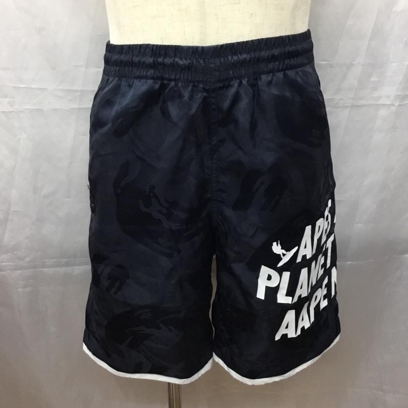エーエイプバイアベイシングエイプ AAPE BY A BATHING APE パンツ ショートパンツ ショートパンツ ハーフパンツ ナイロンパンツ M 総柄 紺 / ネイビー /  メンズ USED 古着 中古 10111297