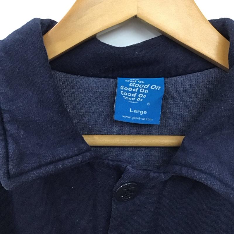 グッドオン Good On ジャケット、上着 ジャケット、ブレザー スウェットジャケット カラージャケット アウター L 無地 紺 / ネイビー /  メンズ USED 古着 中古 10129047
