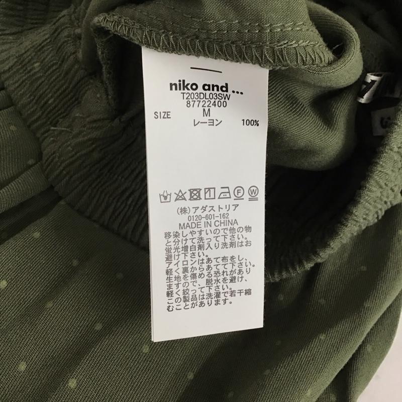 ニコアンド niko and... スカート ロングスカート ロングスカート フレアスカート カジュアルスカート M 総柄 カーキ / カーキ /  レディース USED 古着 中古 10145185