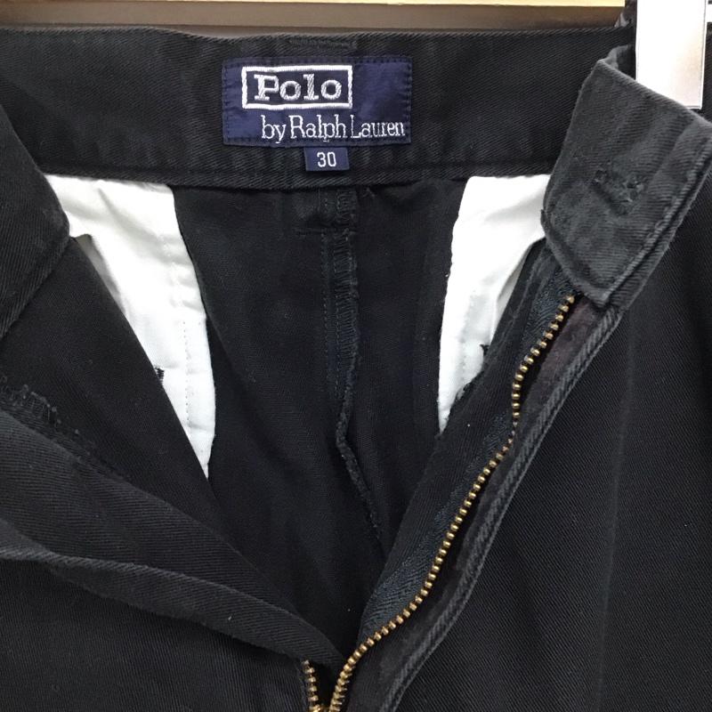 ポロラルフローレン POLO RALPH LAUREN パンツ チノパン チノパン ワイドパンツ カジュアルパンツ 30インチ 無地 黒 / ブラック /  メンズ USED 古着 中古 10145737