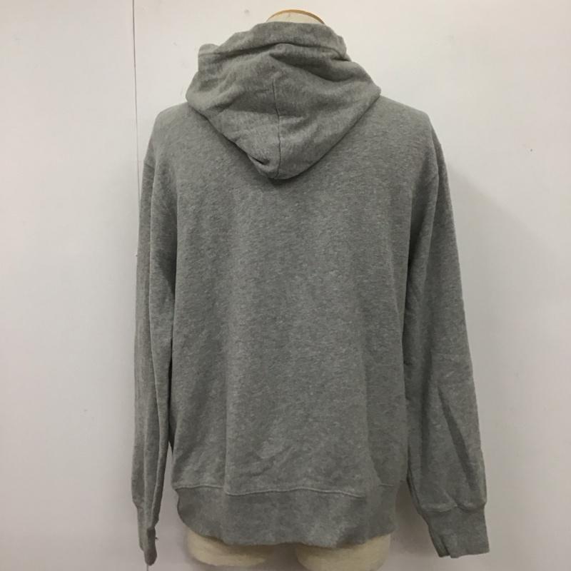 チャンピオン Champion パーカー 長袖 フーディ プルオーバー L プリント X ロゴ、文字 灰 / グレー /  メンズ USED 古着 中古 10108379