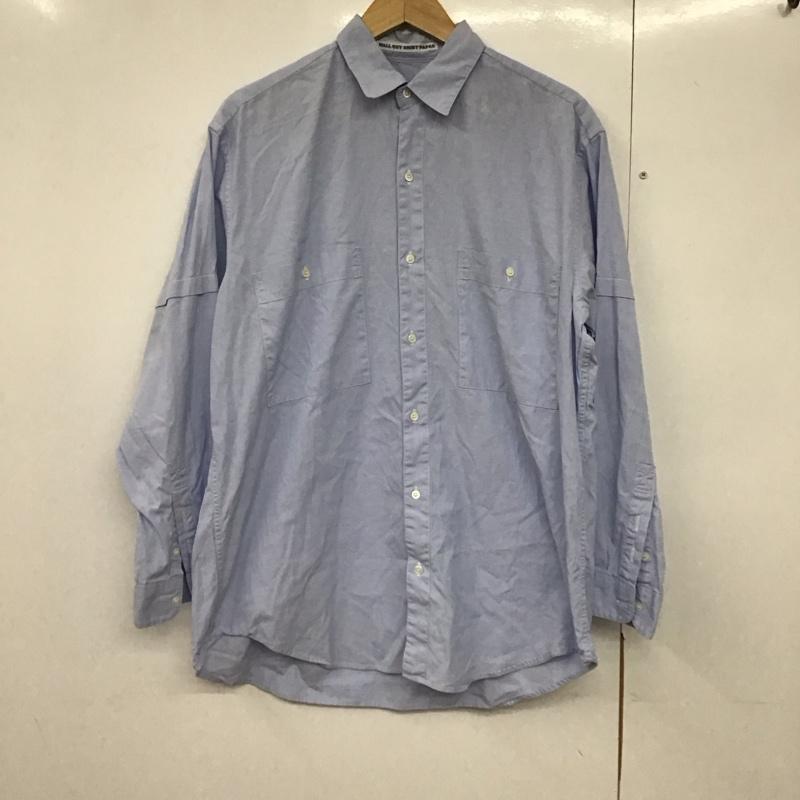 パパス PAPAS シャツ、ブラウス 長袖 長袖シャツ 無地シャツ カラーシャツ M 無地 水色 / ライトブルー /  メンズ USED 古着 中古 10141026