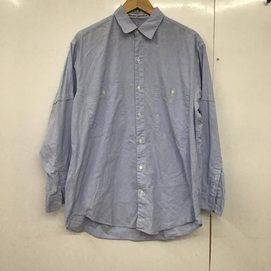 パパス PAPAS シャツ、ブラウス 長袖 長袖シャツ 無地シャツ カラーシャツ M 無地 水色 / ライトブルー /  メンズ USED 古着 中古 10141026