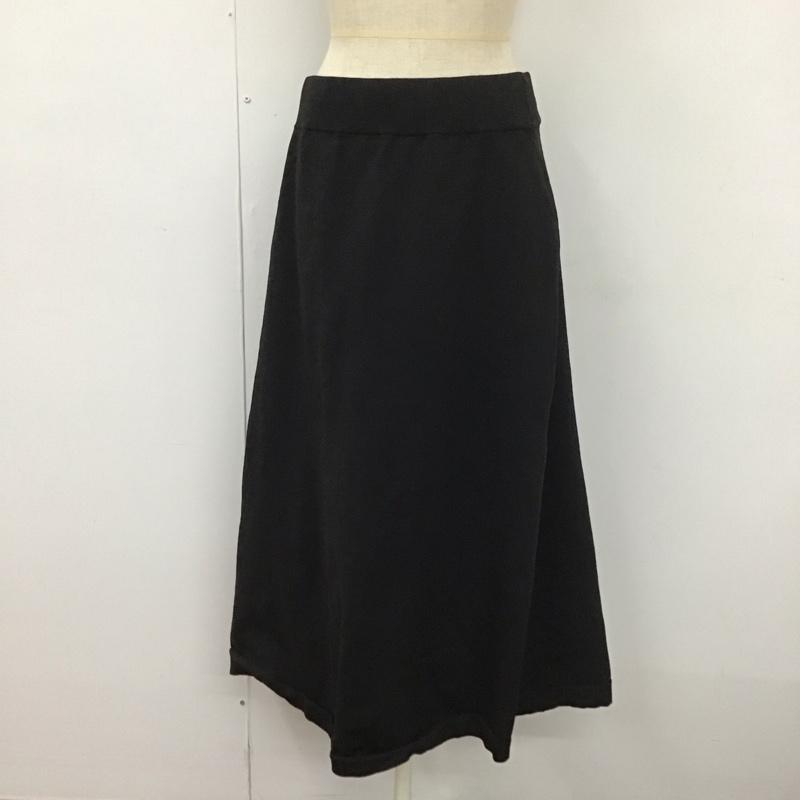 アズールバイマウジー AZUL BY MOUSSY スカート ひざ丈スカート 250gab71-211h ロングスカート フレアー ウエストゴム L 無地 黒 / ブラック /  レディース USED 古着 中古 10112189