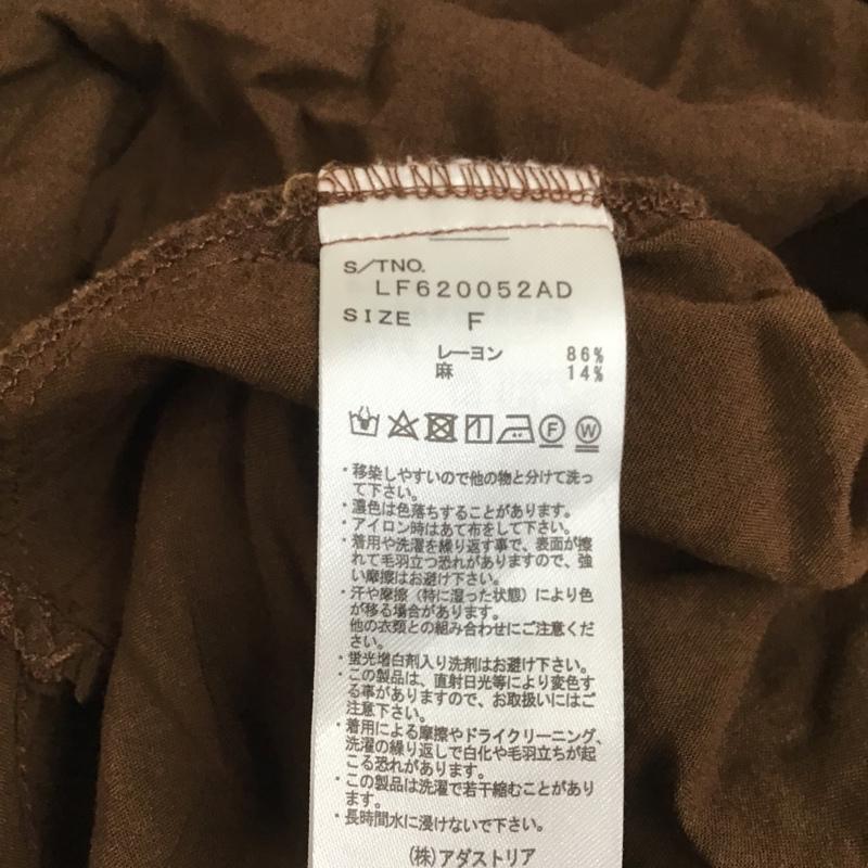 ローリーズファーム LOWRYS FARM シャツ、ブラウス 長袖 FREE 無地 茶 / ブラウン /  レディース USED 古着 中古 10105876