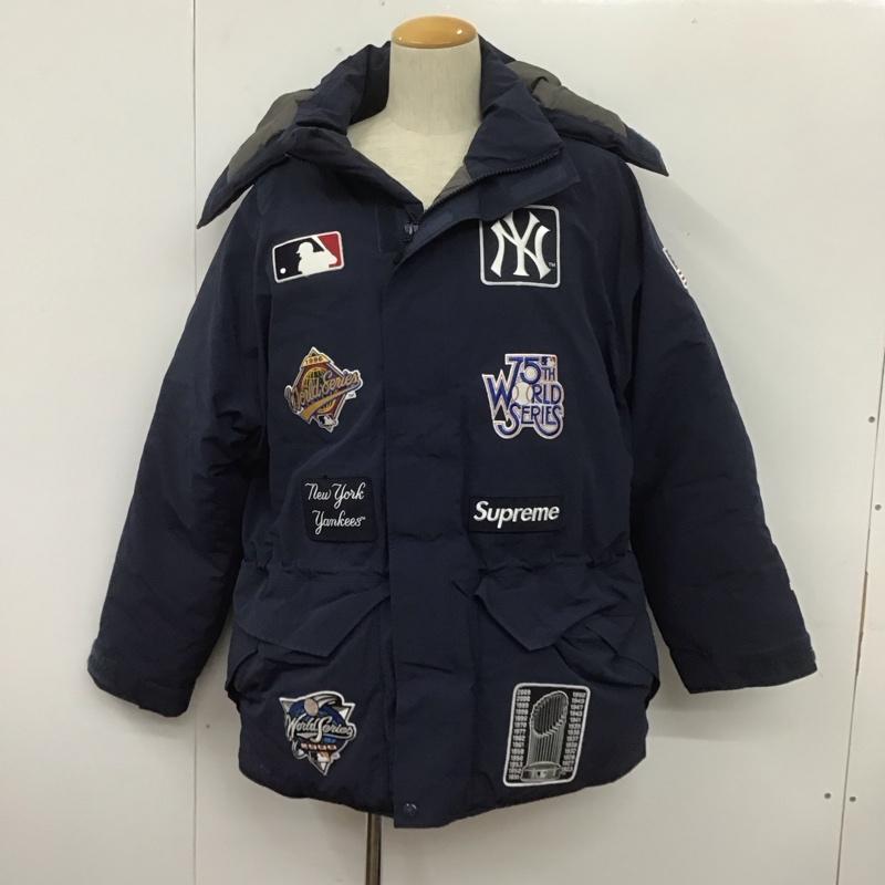 シュプリーム Supreme ジャケット、上着 ジャンパー、ブルゾン 21AW ニューヨーク ヤンキースゴアテックス700フィルダウンジャケット コラボ アウター L ロゴ、文字 紺 / ネイビー /  メンズ USED 古着 中古 10106343