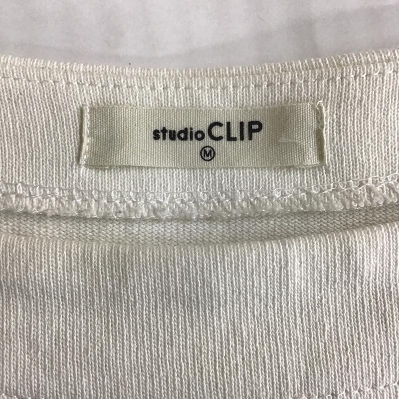 スタディオクリップ studio CLIP カットソー 半袖 半袖カットソー クルーネックカットソー 無地カットソー M 無地 白 / ホワイト /  レディース USED 古着 中古 10105929
