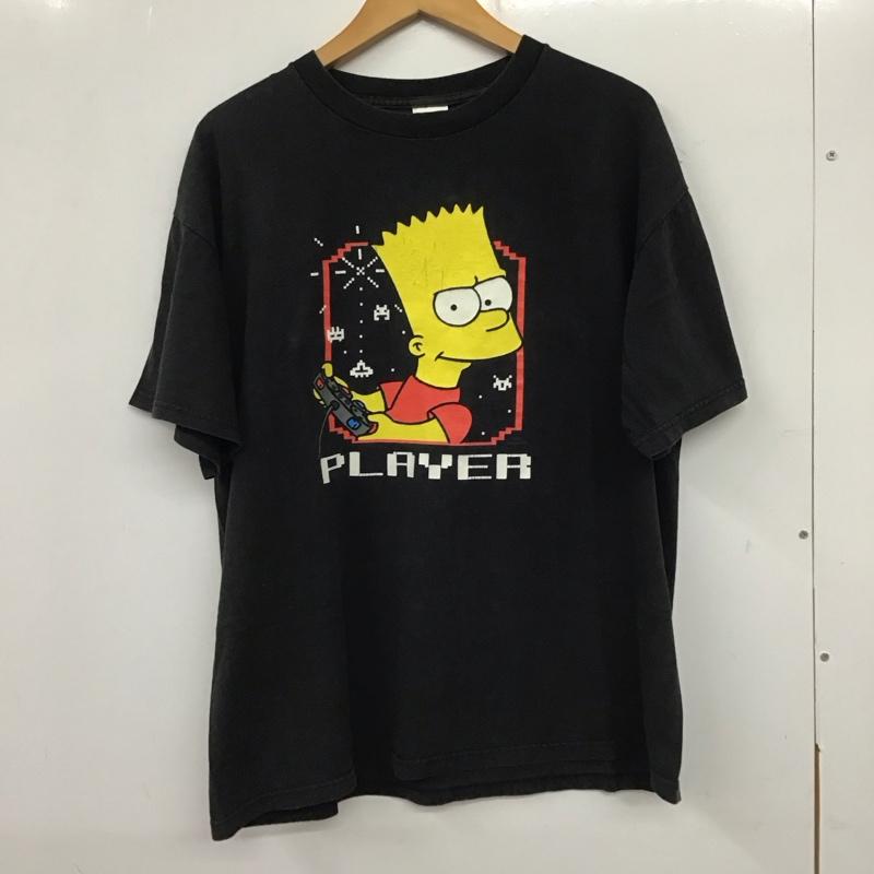 古着 USED Tシャツ 半袖 半袖カットソー プリントTシャツ クルーネックカットソー L プリント 黒 / ブラック /  メンズ USED 古着 中古 10136554
