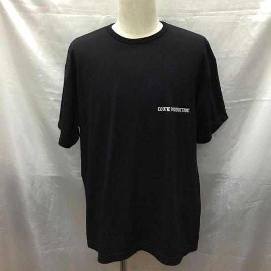 クーティープロダクションズ COOTIE PRODUCTIONS Tシャツ 半袖 半袖カットソー プリントTシャツ クルーネックカットソー M ロゴ、文字 黒 / ブラック /  メンズ USED 古着 中古 10120089