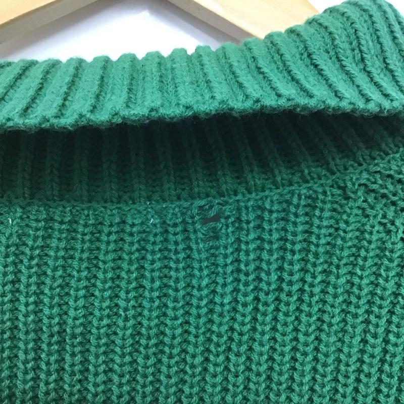 ニコアンド niko and... カーディガン 長袖 NKN25680CF 襟付きニットカーディガン FREE 無地 緑 / グリーン /  レディース USED 古着 中古 10146396