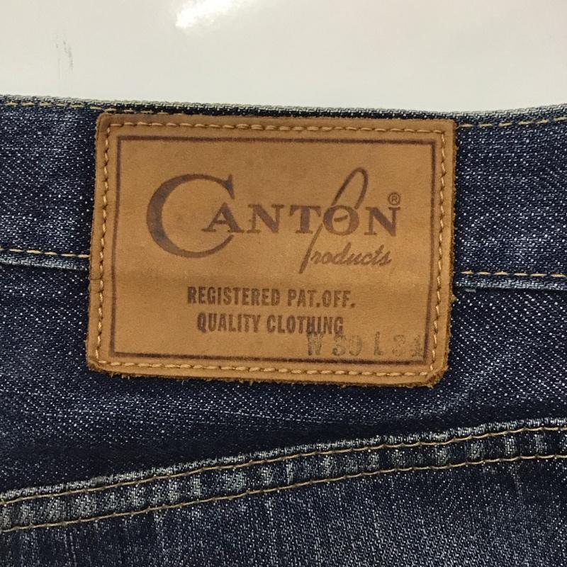 キャントン CANTON パンツ デニム、ジーンズ デニムパンツ ストレートパンツ ワイドパンツ カジュアルパンツ ジーンズ 30インチ 無地 インディゴ / インディゴ /  メンズ USED 古着 中古 10118305