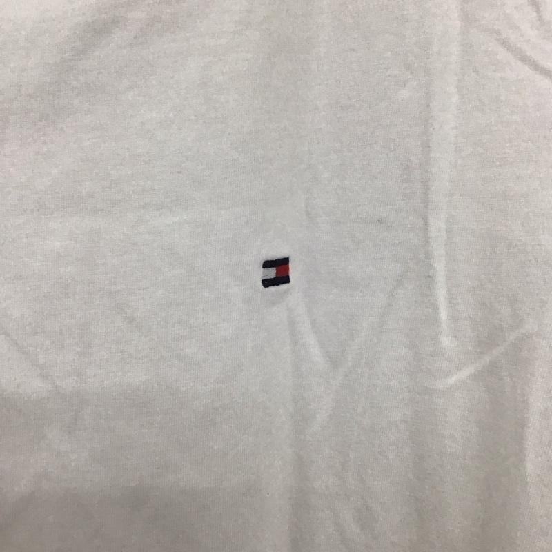 トミーヒルフィガー TOMMY HILFIGER Tシャツ 半袖 半袖カットソー プリントTシャツ クルーネックカットソー XL ロゴ、文字 白 / ホワイト /  メンズ USED 古着 中古 10134928