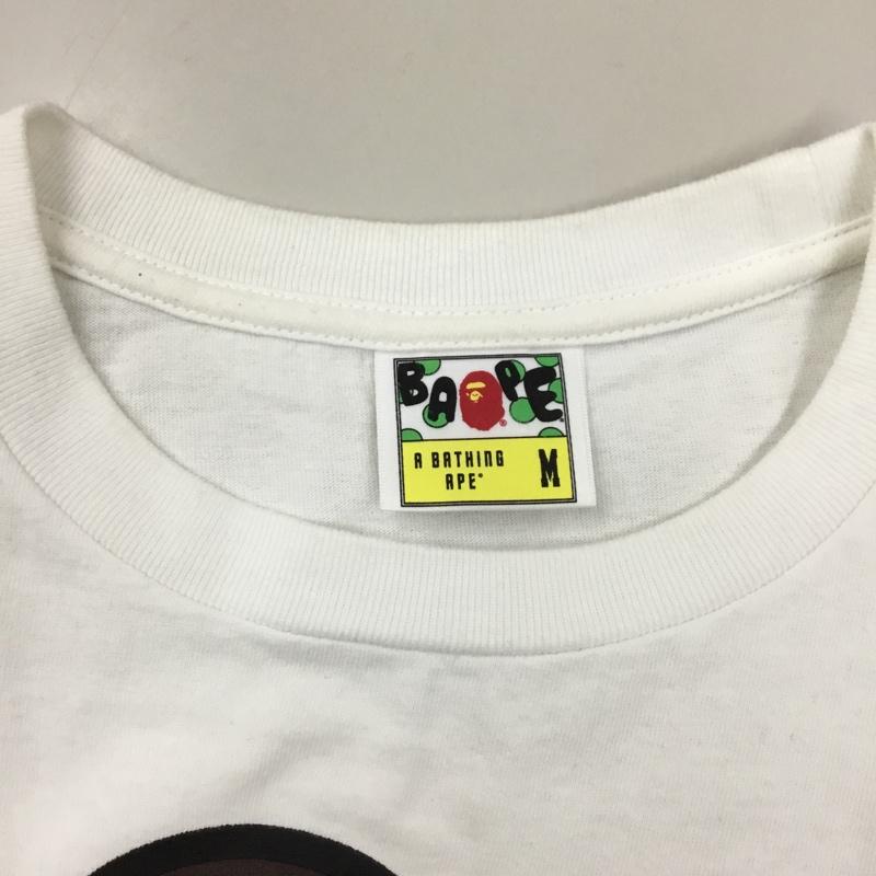 アベイシングエイプ A BATHING APE Tシャツ 半袖 BAPE APE HEAD マイロ M プリント 白 / ホワイト /  メンズ USED 古着 中古 10119808
