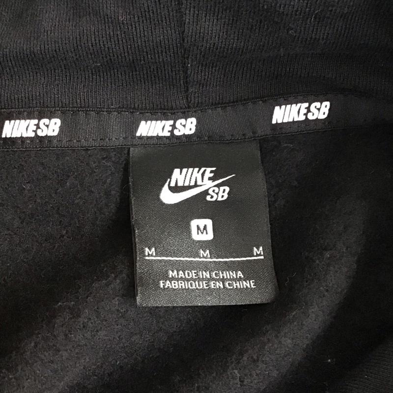 ナイキエスビー NIKE SB パーカー 長袖 AJ9734-010 アイコン エッセンシャル プルオーバー M ロゴ、文字 黒 / ブラック /  メンズ USED 古着 中古 10121316