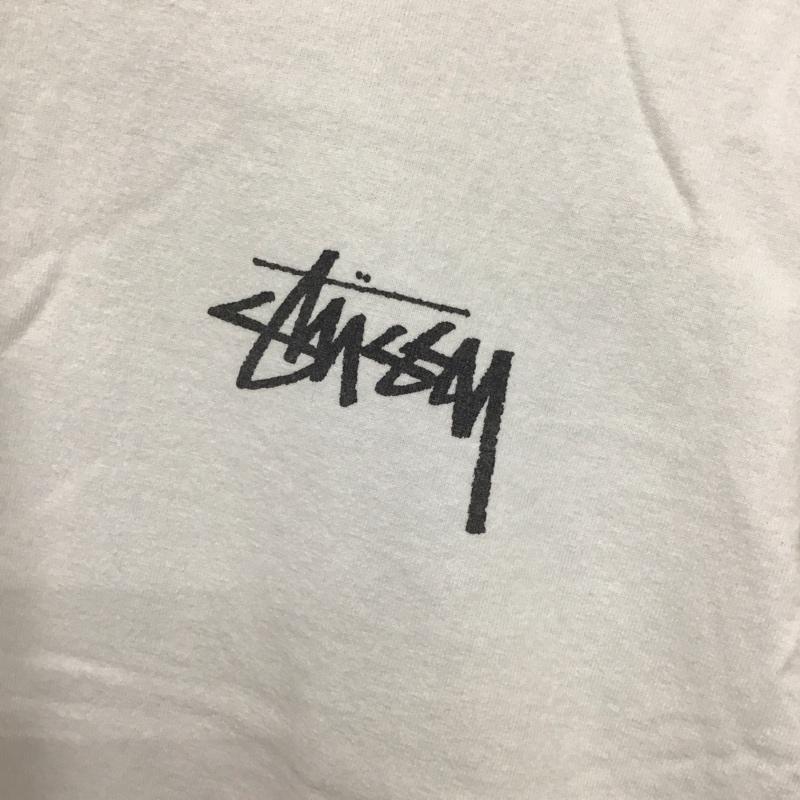 ステューシー STUSSY Tシャツ 半袖 半袖カットソー プリントTシャツ クルーネックカットソー M プリント 白 / ホワイト /  メンズ USED 古着 中古 10130733
