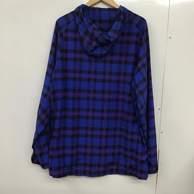 ユニフォームエクスペリメント uniform experiment ジャケット、上着 ジャケット、ブレザー ジップアップジャケット ナイロンジャケット アウター hurleyx XL チェック 青 / ブルー / X 赤 / レッド /  メンズ USED 古着 中古 10132319