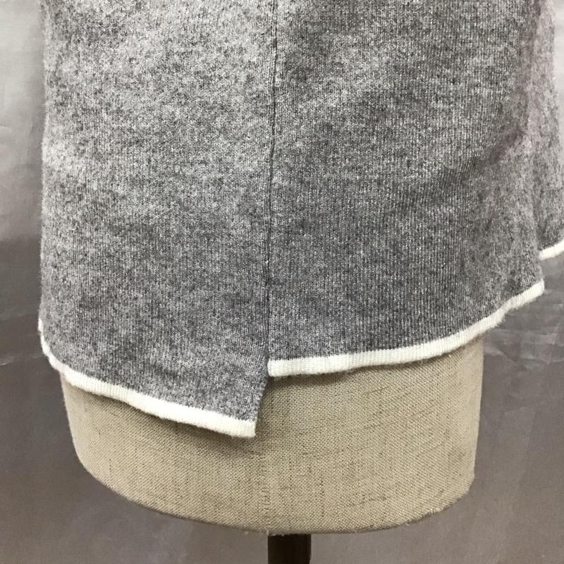 ザラニット ZARA KNIT ニット、セーター 半袖 6254 133 802 スタンドネック S 無地 灰 / グレー /  レディース USED 古着 中古 10118395